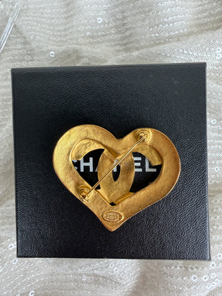 Vintage Chanel Heart Brooch