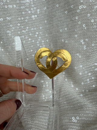 Vintage Chanel Heart Brooch