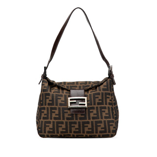 Zucca Canvas Double Flap Shoulder Bag