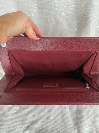 Chanel Quilted Caviar CC Frame Clutch