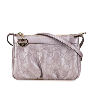 Small Metallic Guccissima Lovely Crossbody