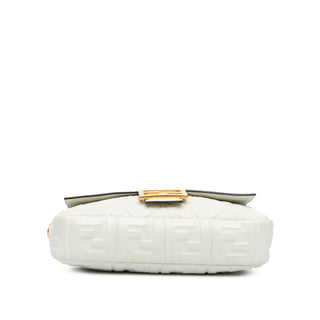 Zucca Embossed Leather Baguette Satchel