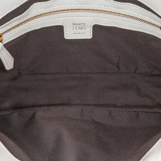 Zucca Embossed Leather Baguette Satchel