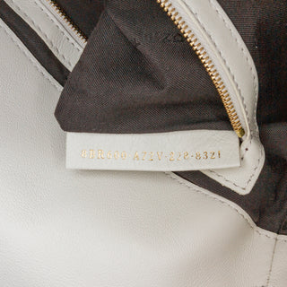 Zucca Embossed Leather Baguette Satchel