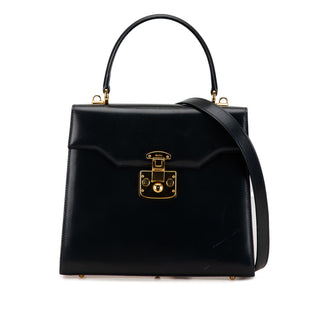 Lady Lock Leather Satchel
