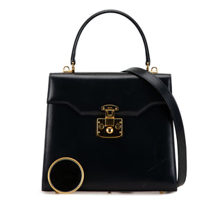 Lady Lock Leather Satchel
