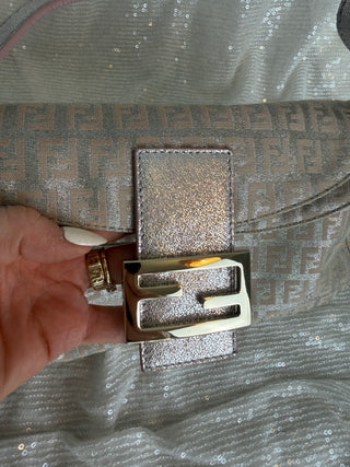 Vintage Fendi Metallic Shimmer Baguette Bag