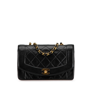 Small Lambskin Diana Flap