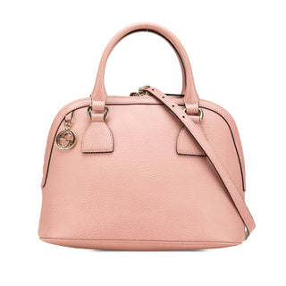 Small Dollar Calfskin GG Charm Dome Satchel