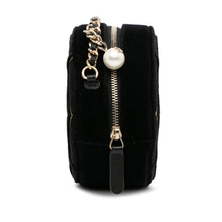 Velvet Pearl Sequin Round Crossbody