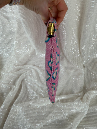 Miu Miu Pink Heart Canvas Clutch