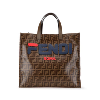 Fila Zucca Coated Canvas Logo Mania Shopper Tote