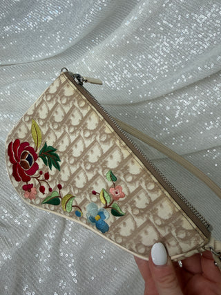 Vintage Dior Floral Mini Saddle Bag