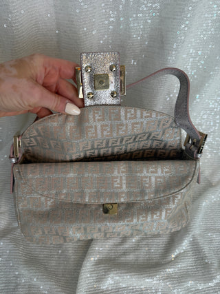 Vintage Fendi Metallic Shimmer Baguette Bag