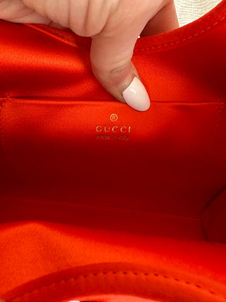 Vintage Gucci Satin Mini Top Handle Bag