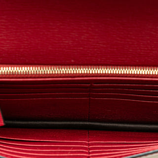 Interlocking G Blooms Leather Wallet on Chain