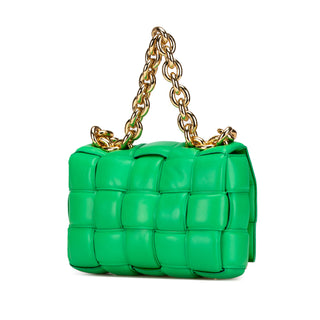 Nappa Intrecciato Padded Chain Cassette Satchel