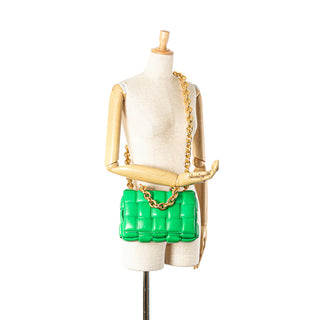 Nappa Intrecciato Padded Chain Cassette Satchel