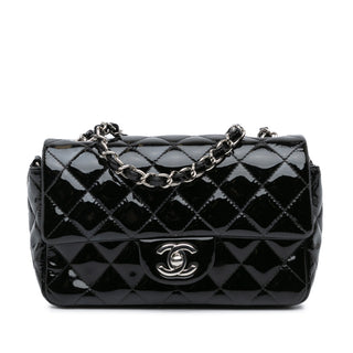 Mini Rectangular Classic Patent Single Flap