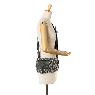 Oblique Canvas Saddle Messenger Pouch