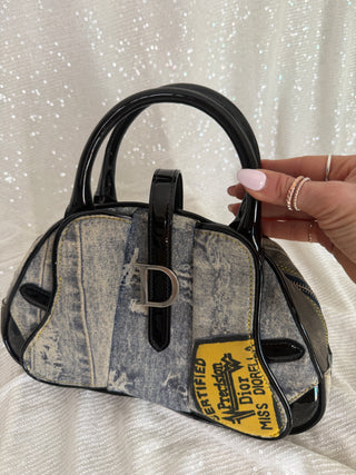Dior Denim Saddle Bowler Bag