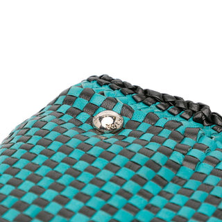 Goatskin Woven Madras Satchel