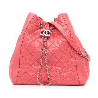 CC Chain Drawstring Bucket Bag