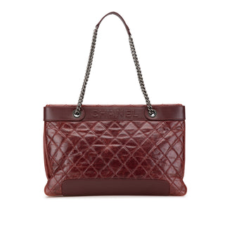 Quilted Aged Calfskin East West Tote
