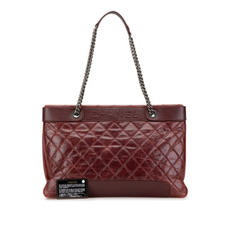Quilted Aged Calfskin East West Tote