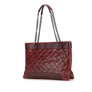 Quilted Aged Calfskin East West Tote
