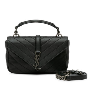 Sheepskin Matelasse Chevron Monogram College Chain Wallet