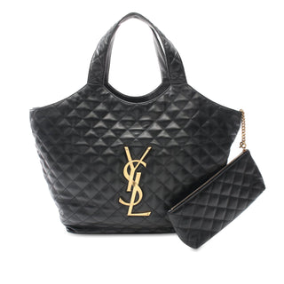 Maxi Quilted Lambskin Icare Shopping Tote