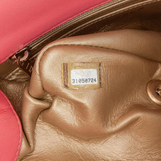 Mini Square Classic Lambskin Pearl Crush Flap