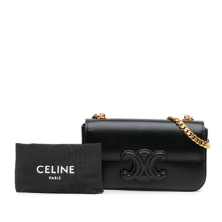 Shiny Calfskin Triomphe Claude Chain Shoulder Bag