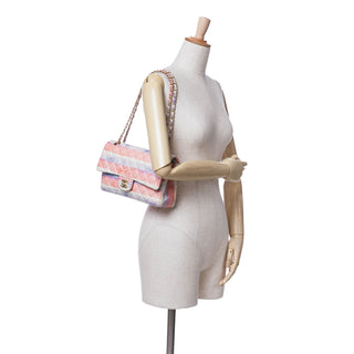 Medium Classic Printed Lambskin Watercolor Double Flap