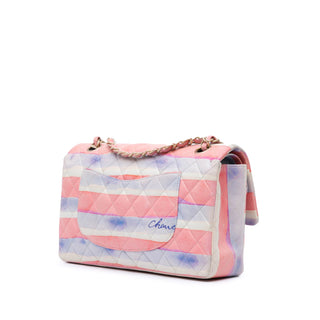 Medium Classic Printed Lambskin Watercolor Double Flap