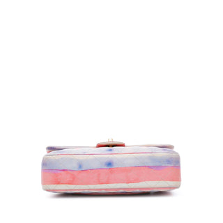 Medium Classic Printed Lambskin Watercolor Double Flap