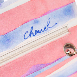 Medium Classic Printed Lambskin Watercolor Double Flap