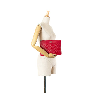Quilted Sheepskin Mademoiselle O Case Clutch