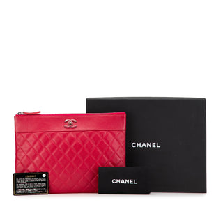 Quilted Sheepskin Mademoiselle O Case Clutch