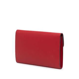 Leather Peony Pearly Wallet on Chain