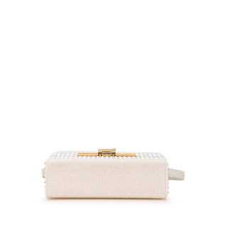 Crystal Embellished Canvas Daisey Crossbody
