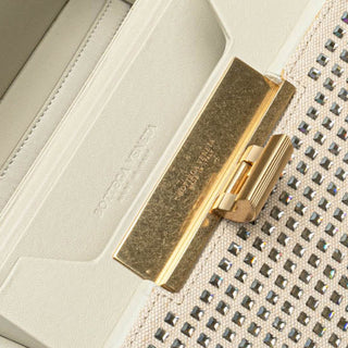 Crystal Embellished Canvas Daisey Crossbody