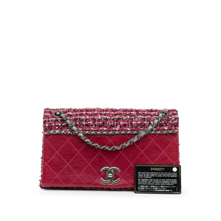 CC Lambskin and Tweed Flap