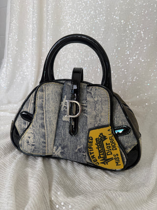 Dior Denim Saddle Bowler Bag