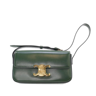 Shiny Calfskin Triomphe Claude Shoulder Bag