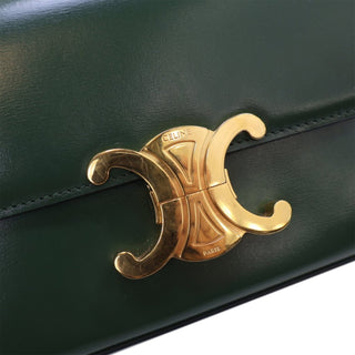 Shiny Calfskin Triomphe Claude Shoulder Bag