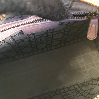 Medium Pearlescent Lambskin Cannage Lady Dior