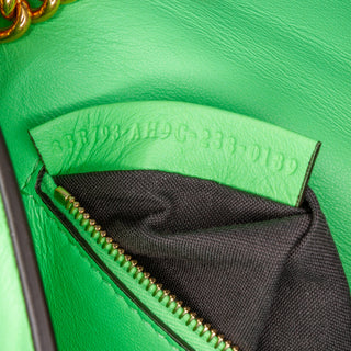 Zucca Embossed Leather Chain Midi Baguette