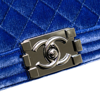 Medium Quilted Velvet Boy Flap